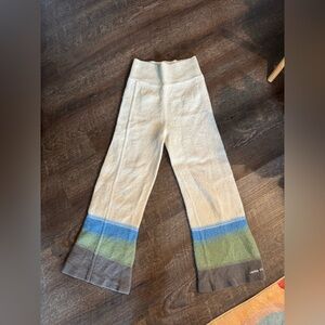 Women's Nike Yoga Therma-FIT ADV MultiColor Wool Knit Pants Trousers Sz S